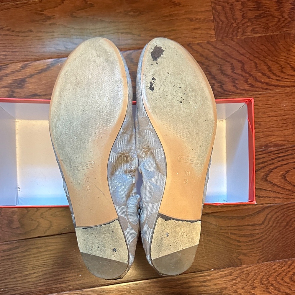 Coach Women's Silver Patterned Flats - image 3